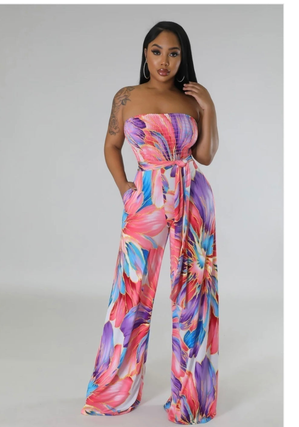 Jumpsuit Spring floral color