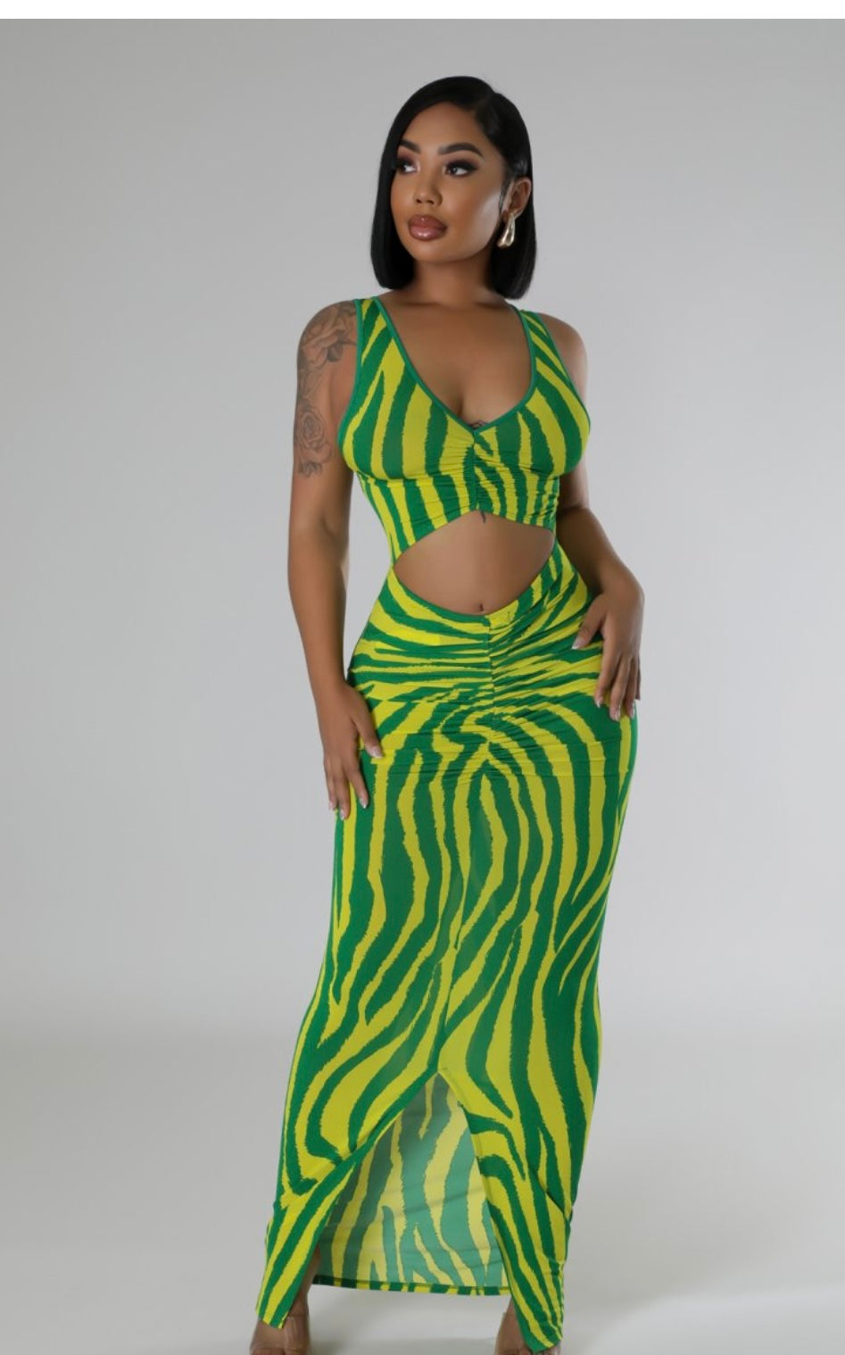 Summer Safari dress green