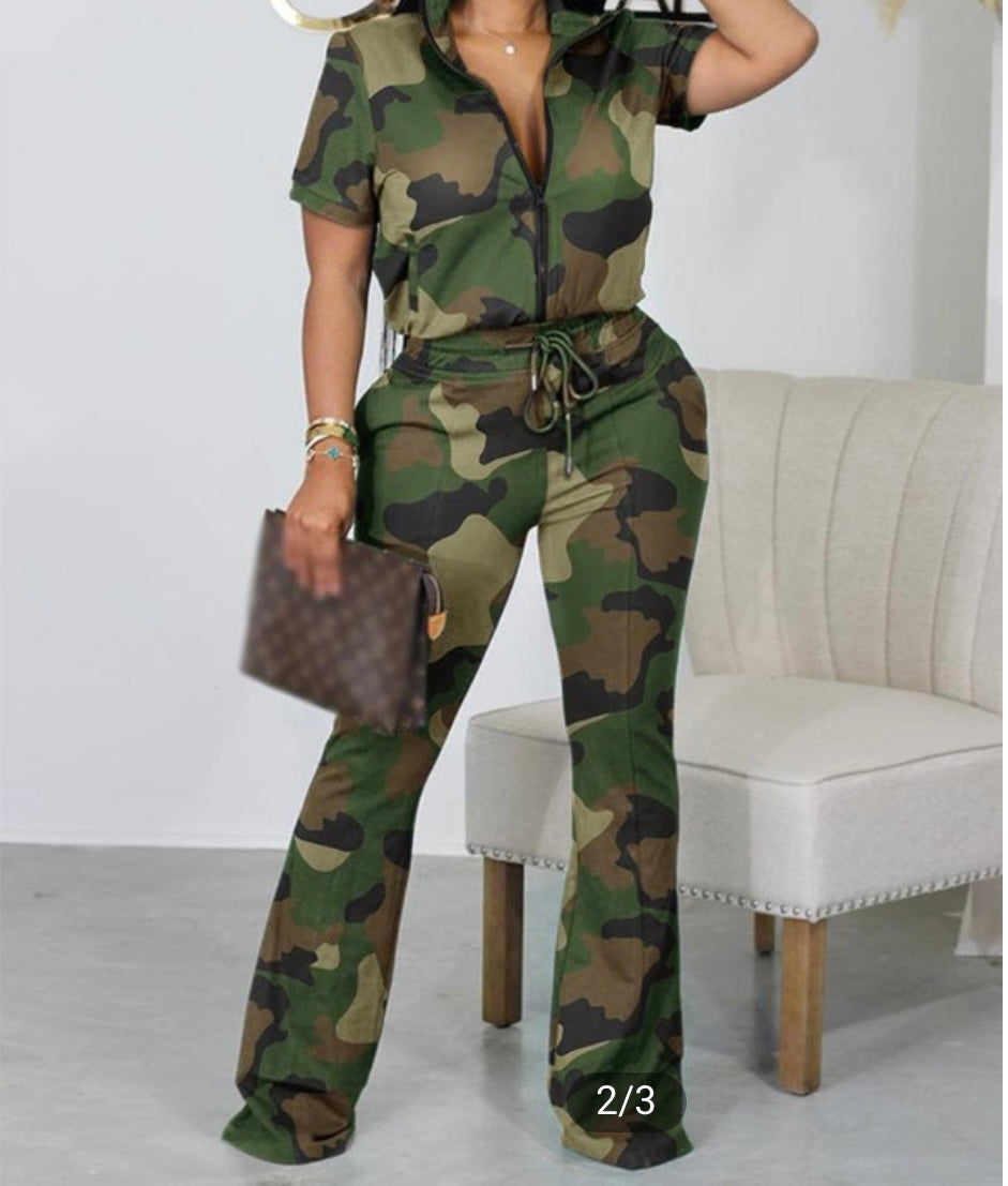 Camouflage pants 2-piece set