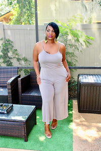 Jumpsuit crop length-taupe