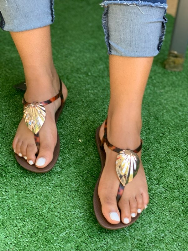 Summer Thong Leaf Sandal brown