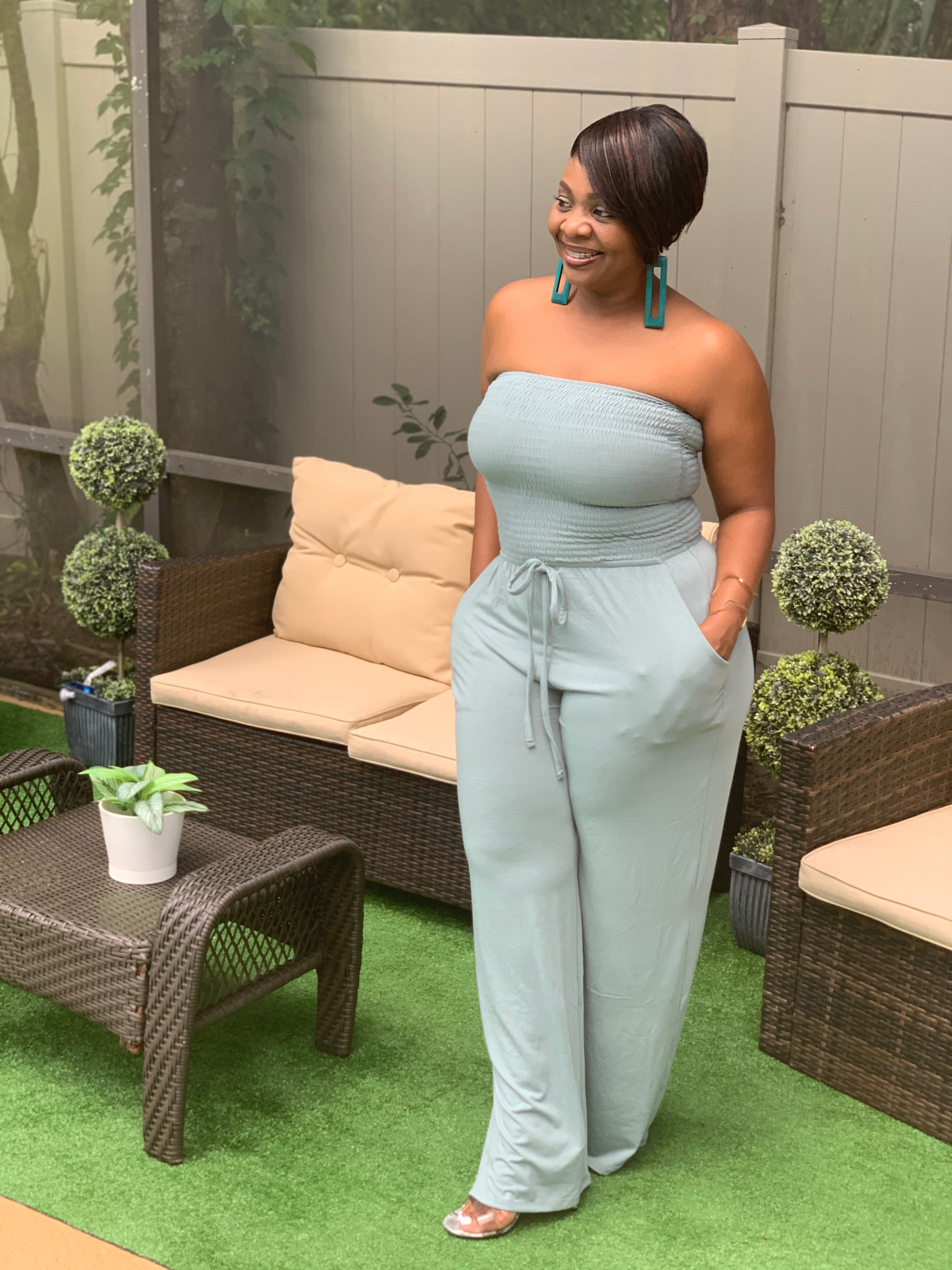 Jumpsuit - blue green